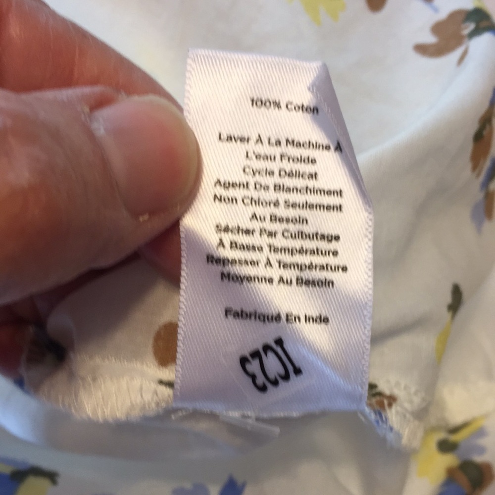 Talbots Plus Button Down Floral Top Shirt with Mini Ruffle Detailing Size X - Picture 11 of 16